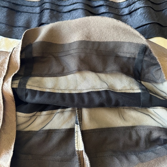 Collection Dressbarn Sleeveless Knee Length Dress 4 Metallic Pleated Grad Prom - Picture 10 of 16